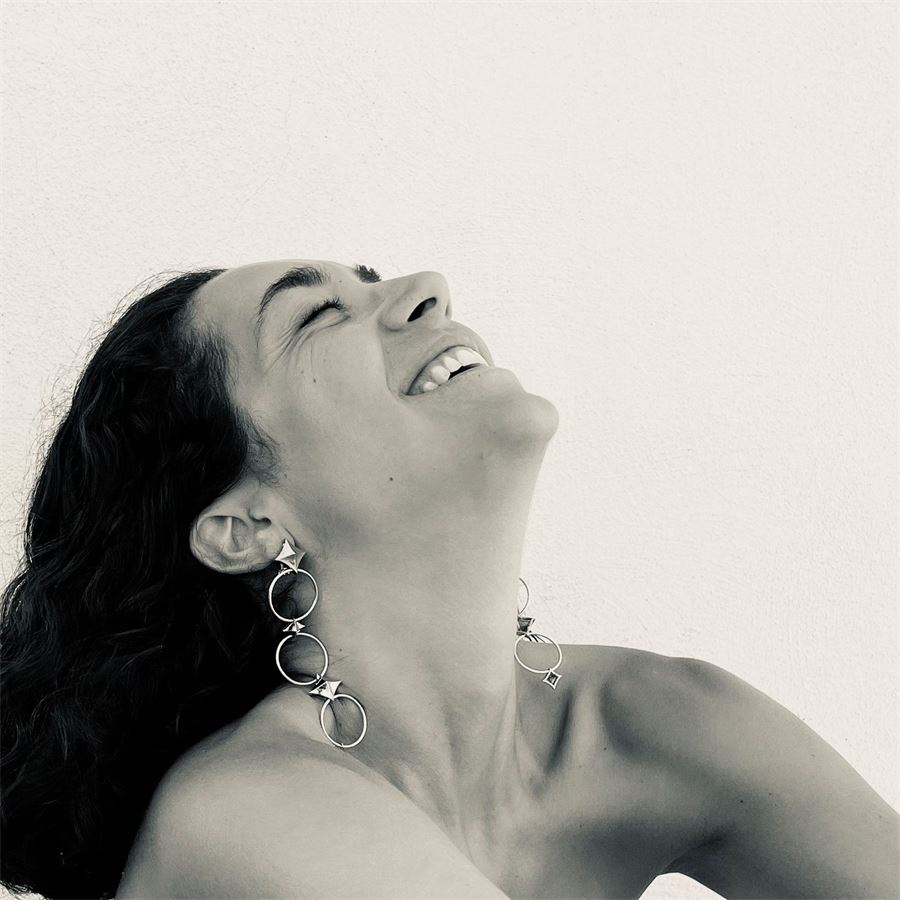 'Solis' earrings with circles and rhombus SOLIS | OR CER/ROML